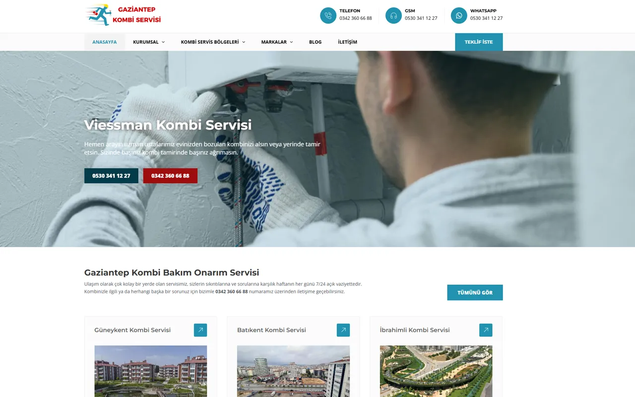 Gaziantep Kombi Servisi