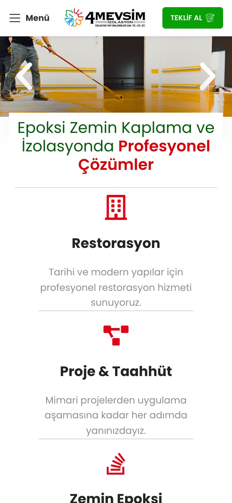 4 Mevsim İzolasyon — mobil görünüm