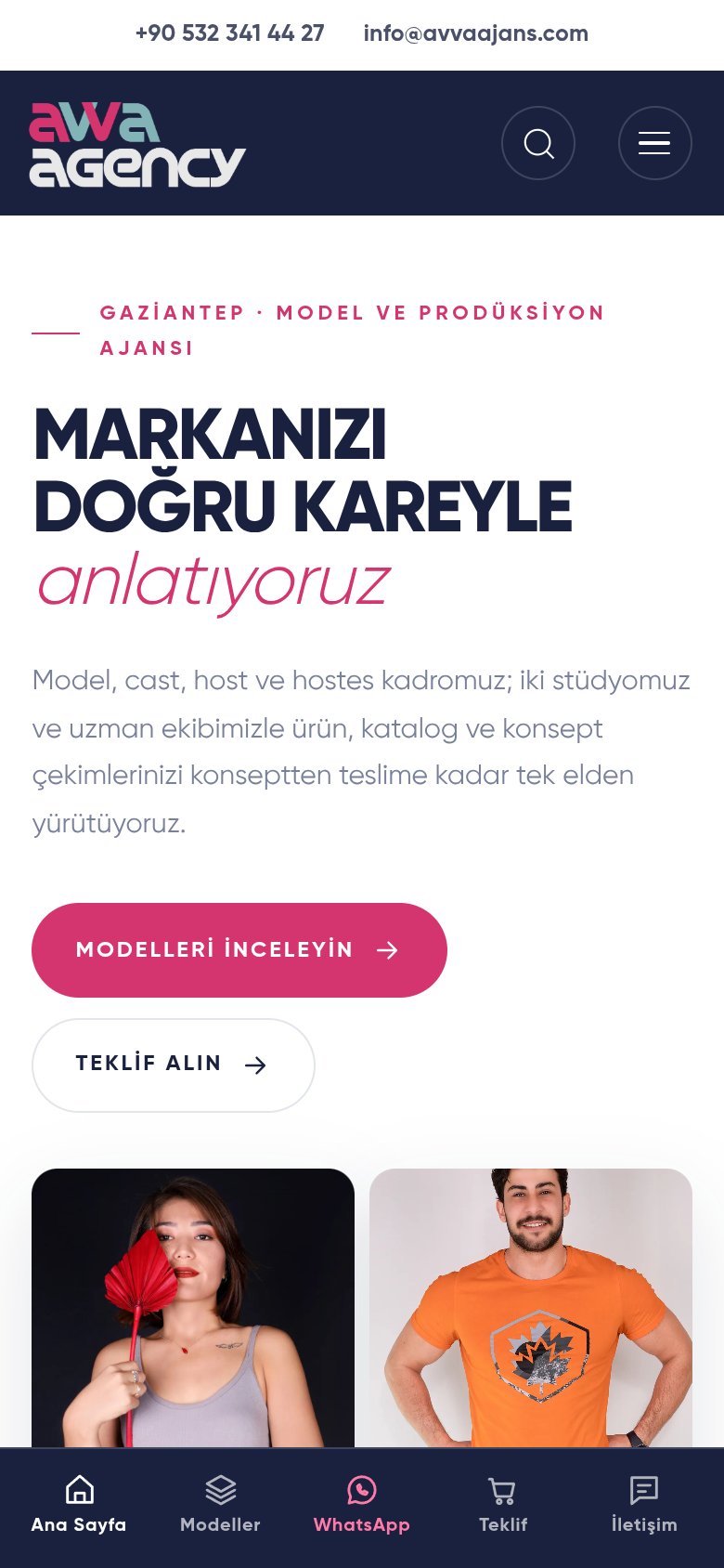 avvaajans.com — mobil görünüm