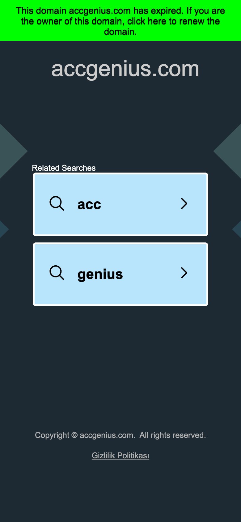 ACC Genius — mobil görünüm
