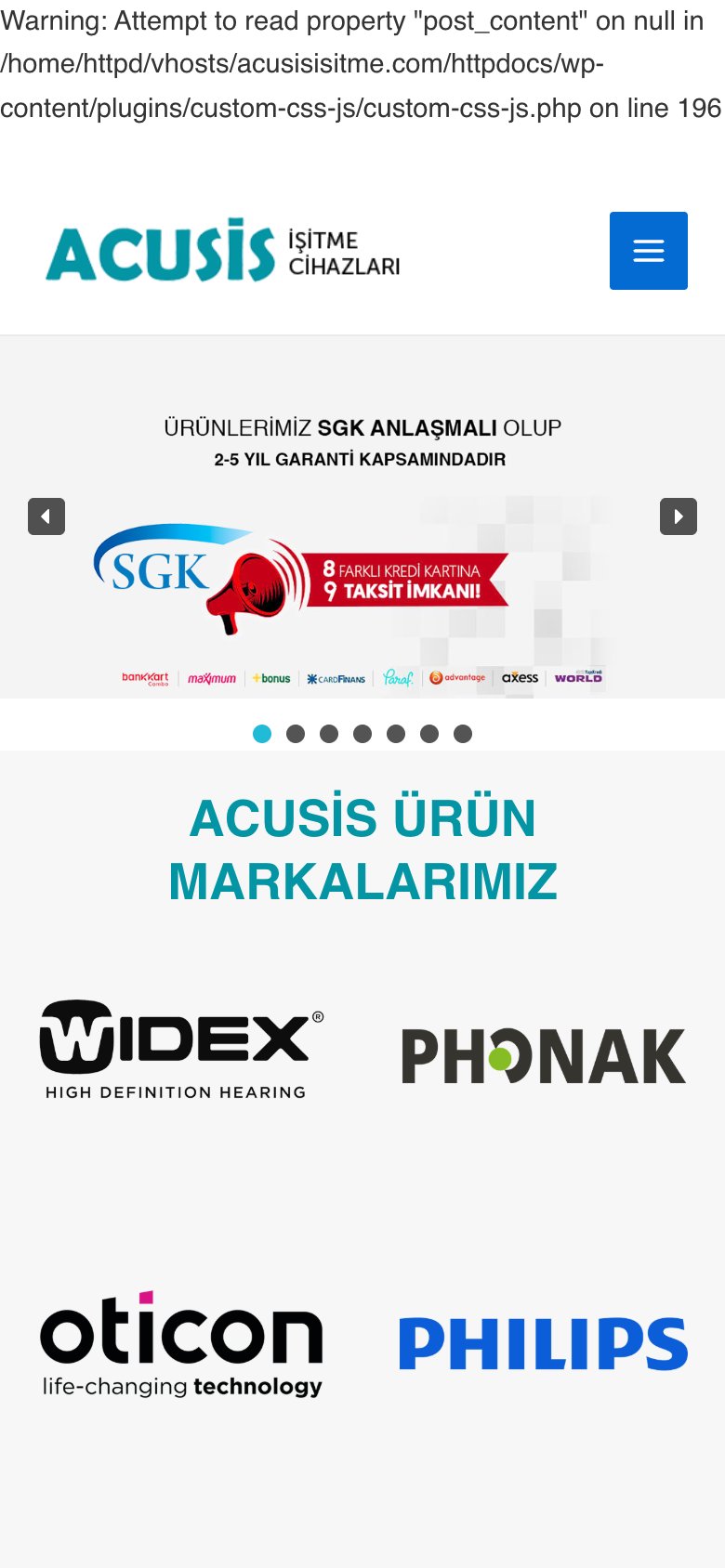 Acusis İşitme — mobil görünüm