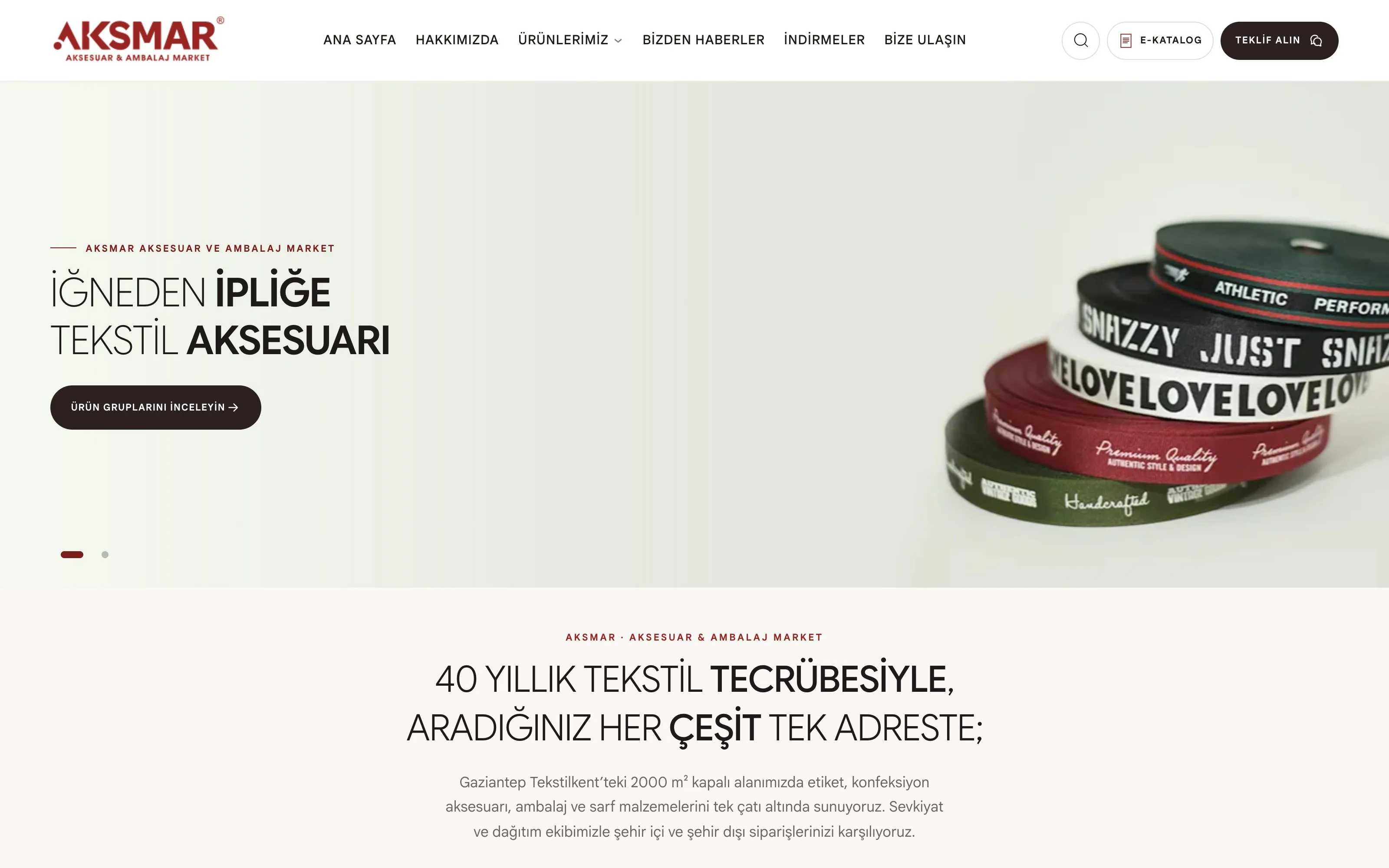 Aksmartex web sitesi ekran görüntüsü
