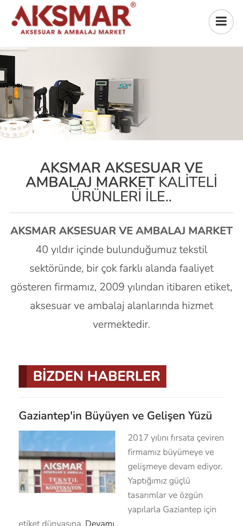 Aksmartex — mobil görünüm