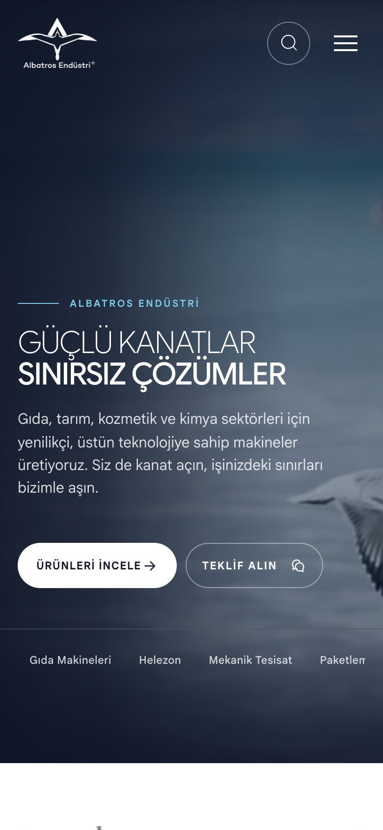Albatros Endüstri — mobil görünüm
