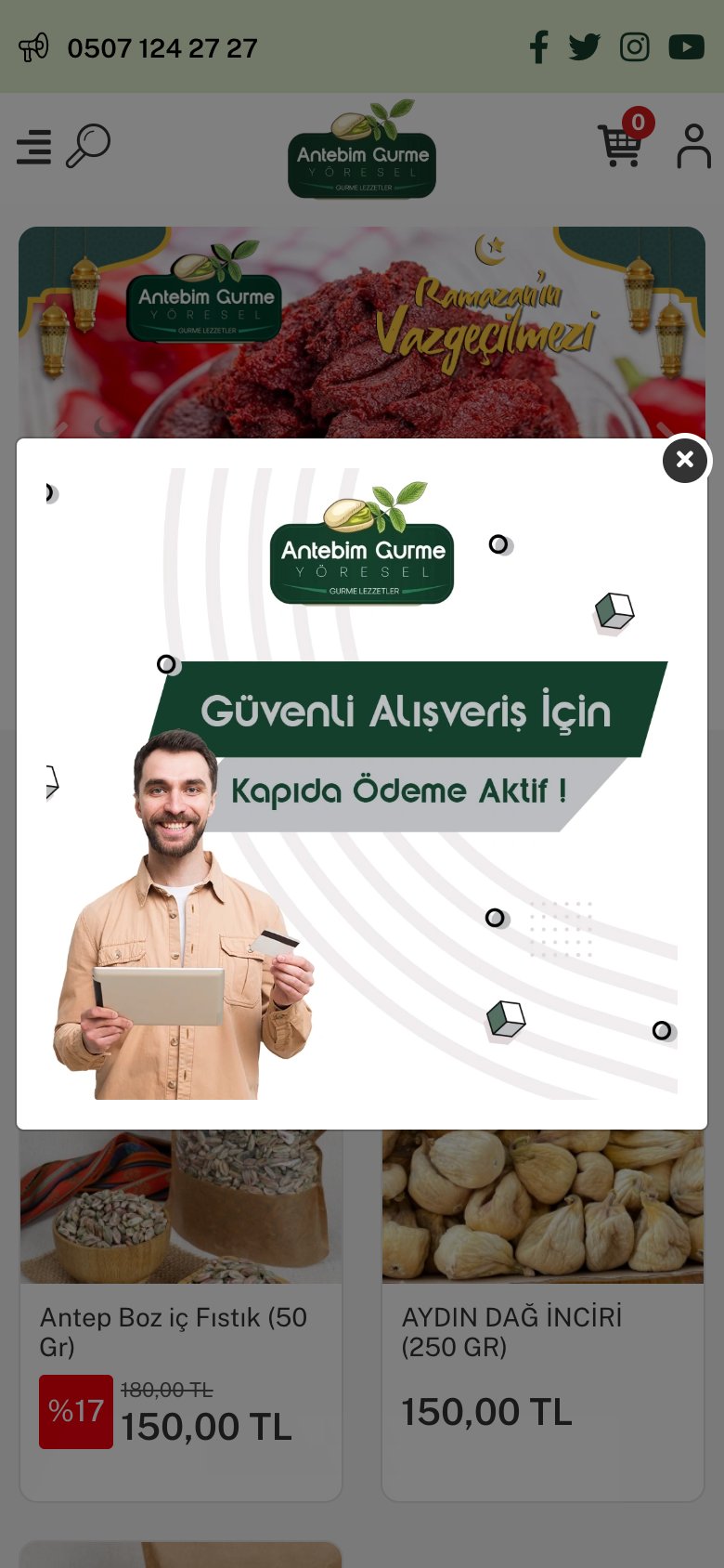 Antebim Gurme — mobil görünüm