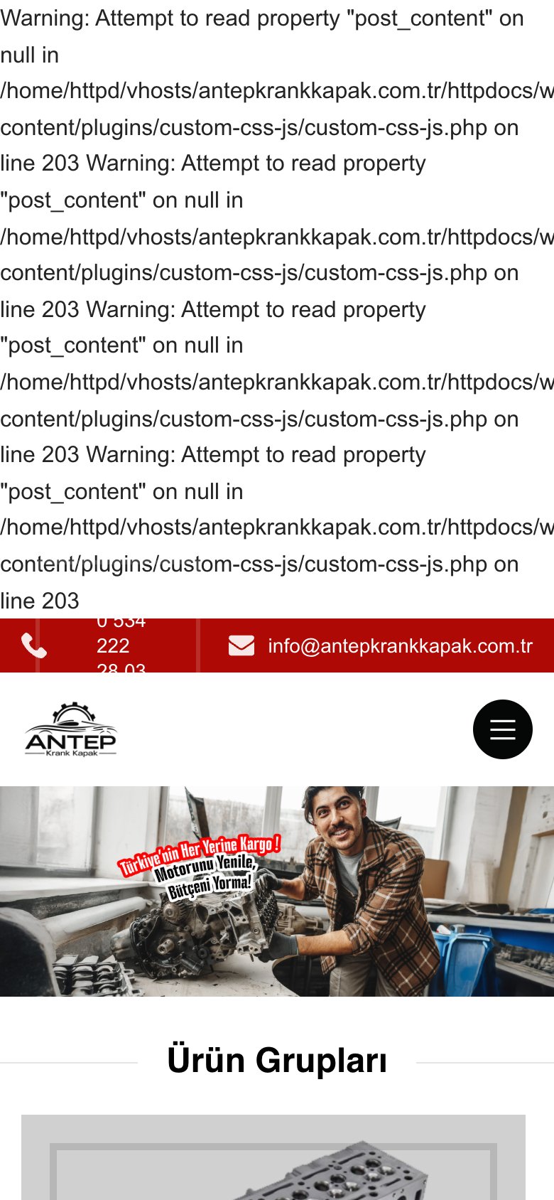 Antep Krank Kapak — mobil görünüm