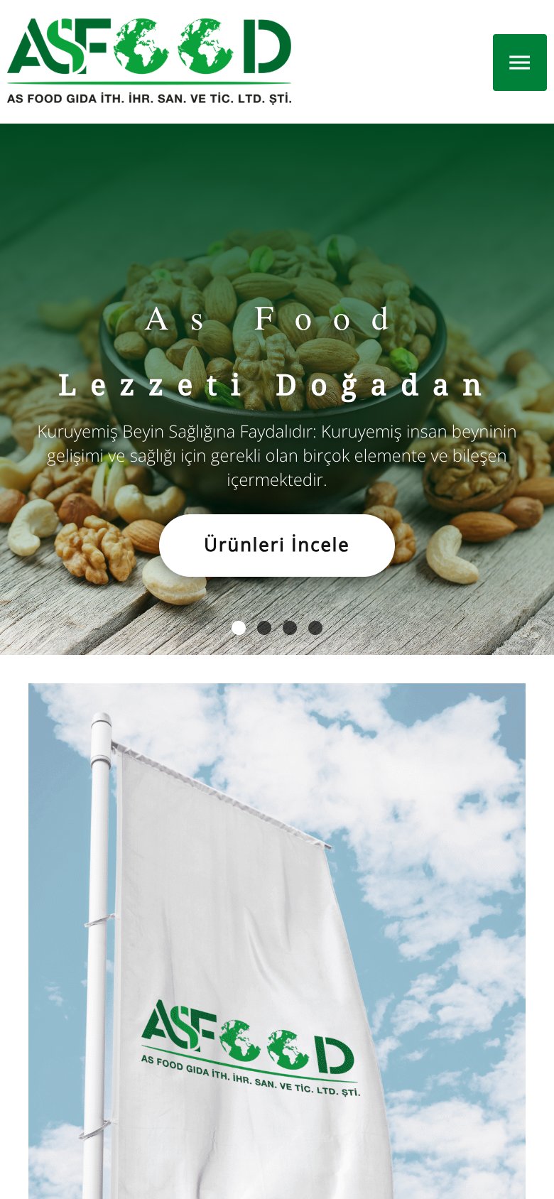 AS Food Gıda — mobil görünüm