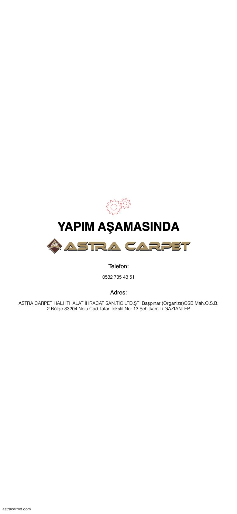 Astra Carpet — mobil görünüm