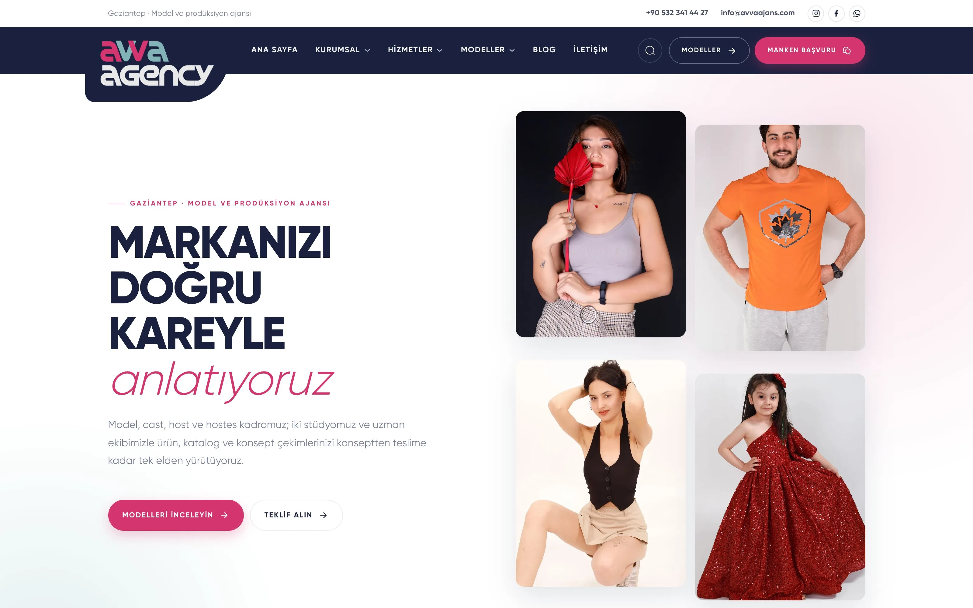 Avva Ajans web sitesi ekran görüntüsü