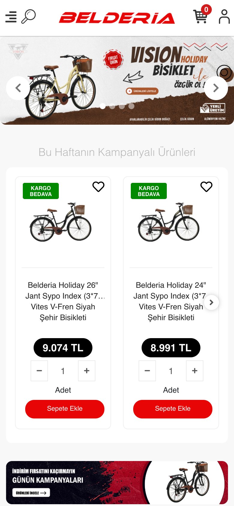 Belderia Shop — mobil görünüm