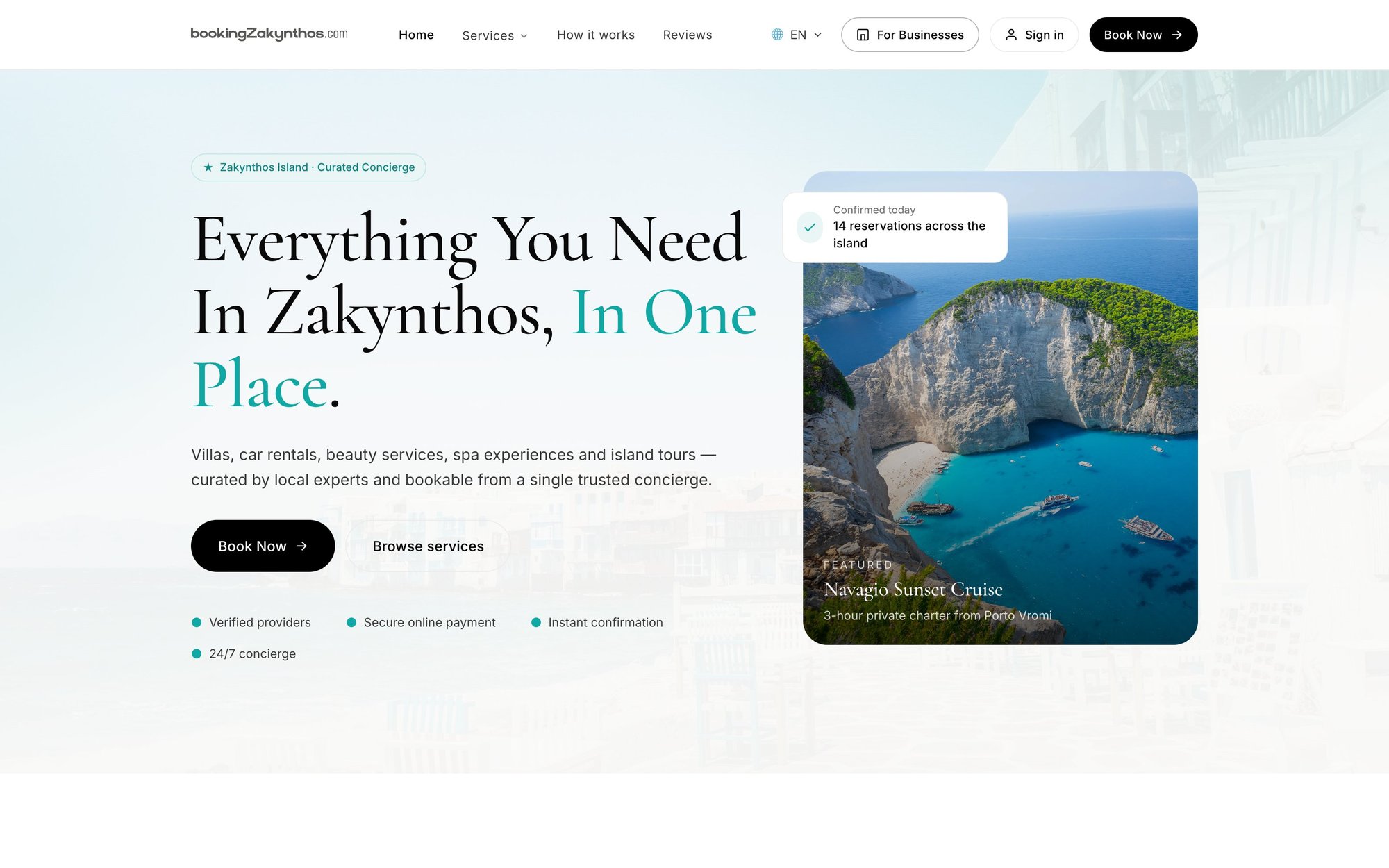 Booking Zakynthos