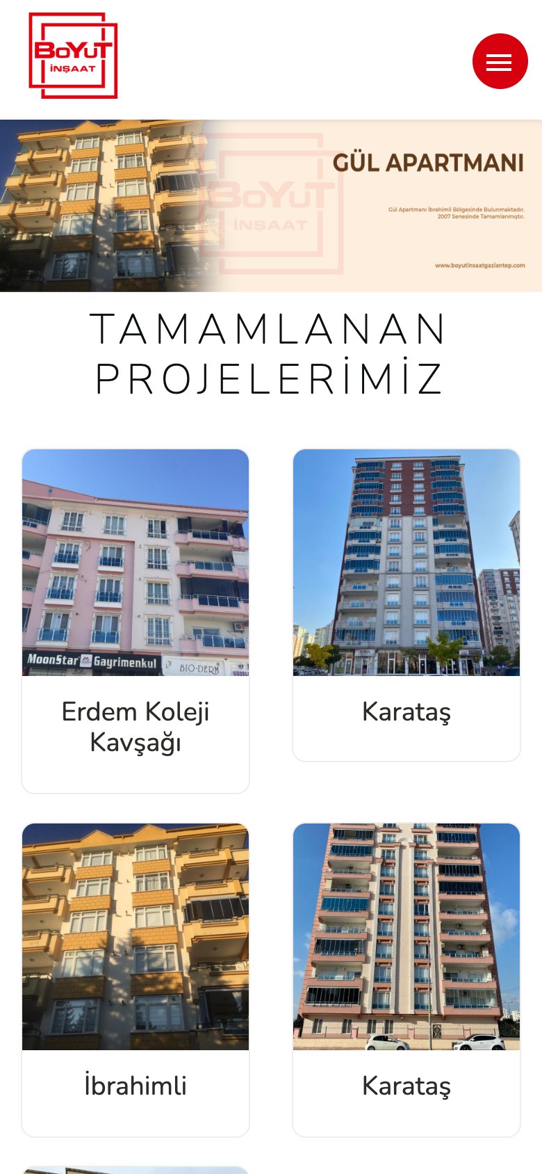 Boyut İnşaat Gaziantep — mobil görünüm