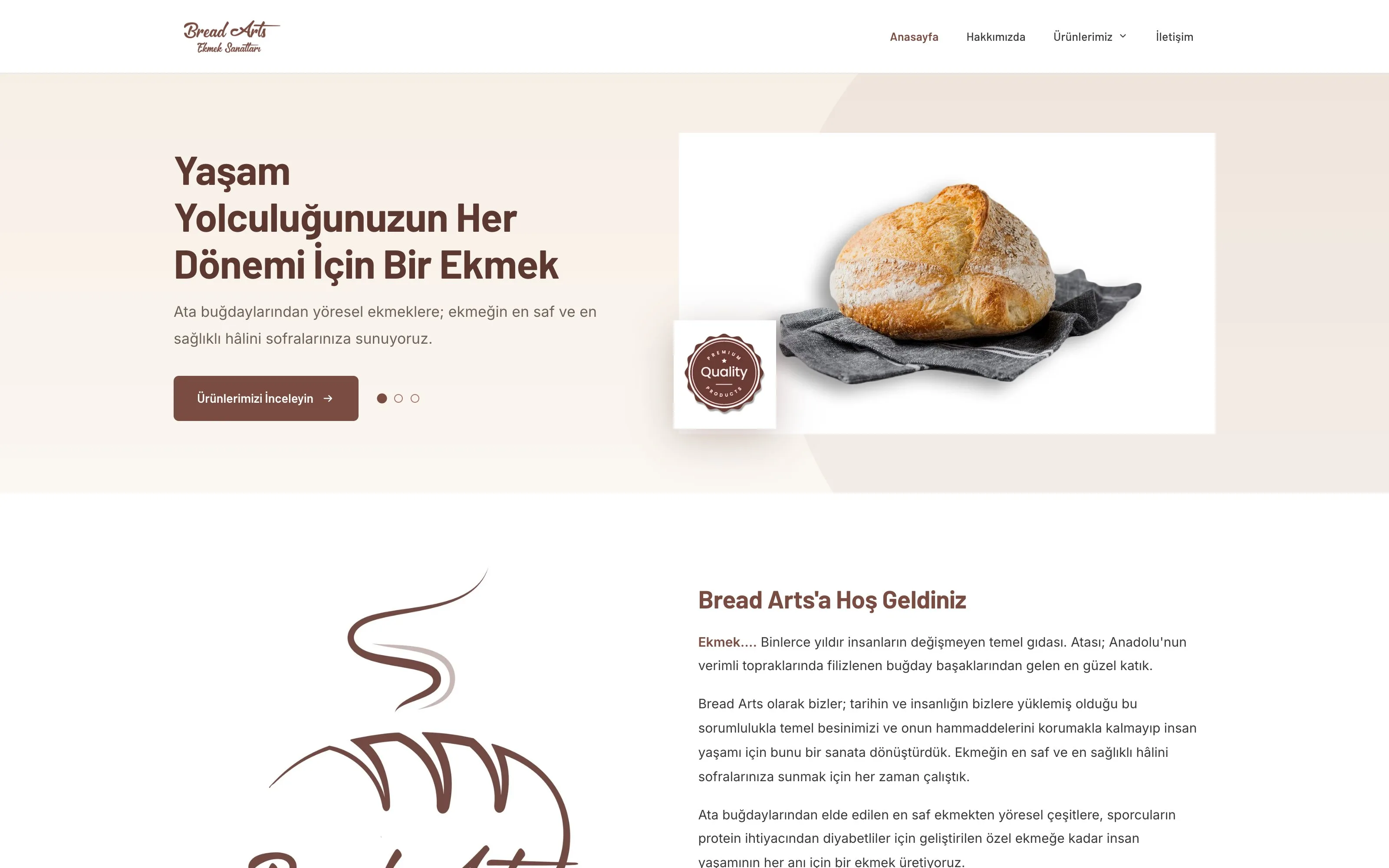 Bread Arts web sitesi ekran görüntüsü