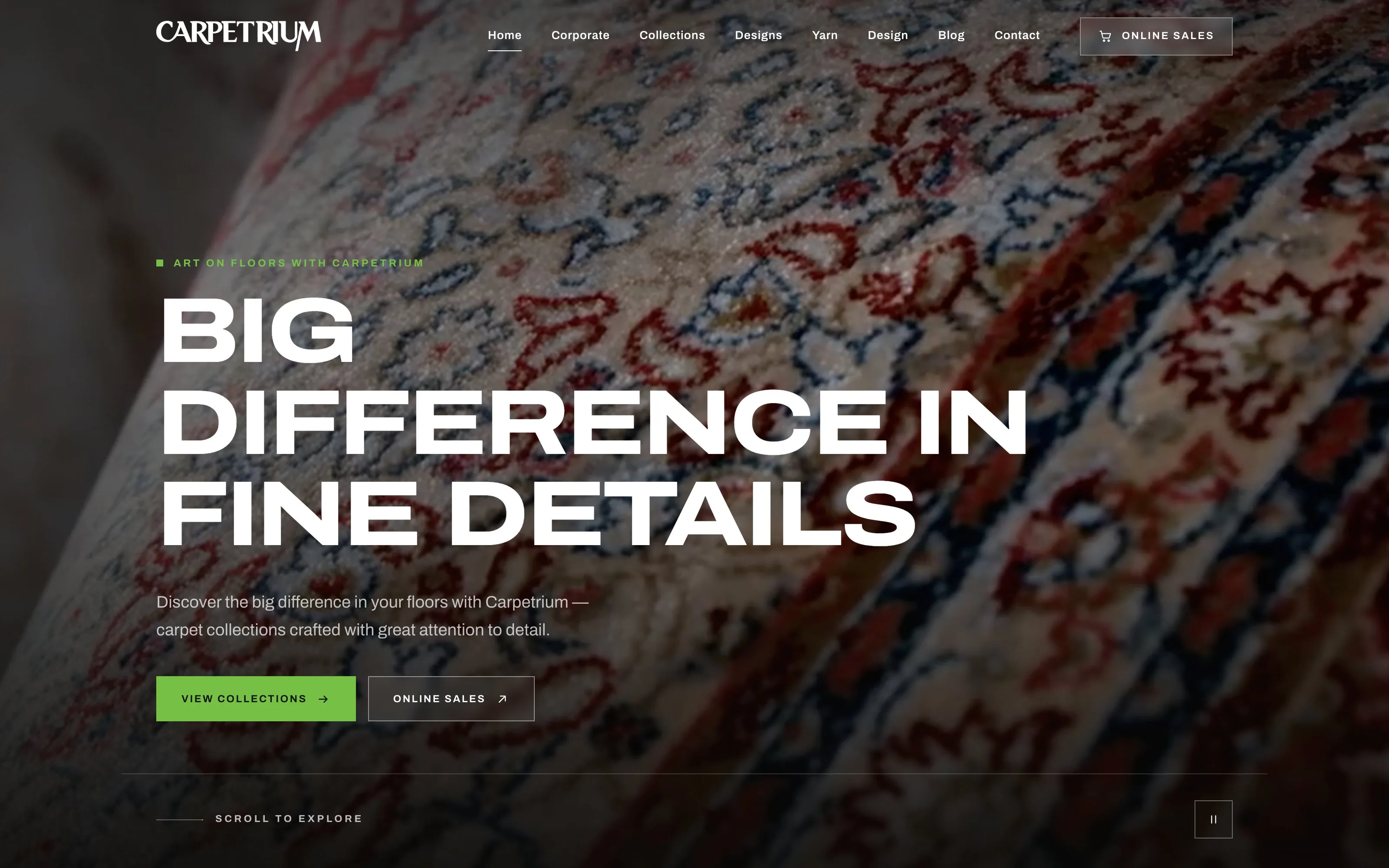 Carpetrium web sitesi ekran görüntüsü