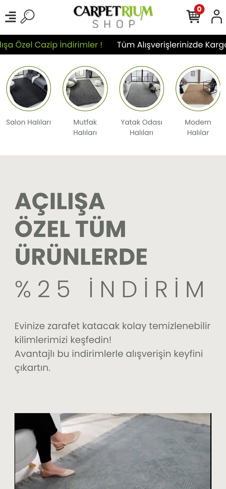 Carpetrium Shop — mobil görünüm