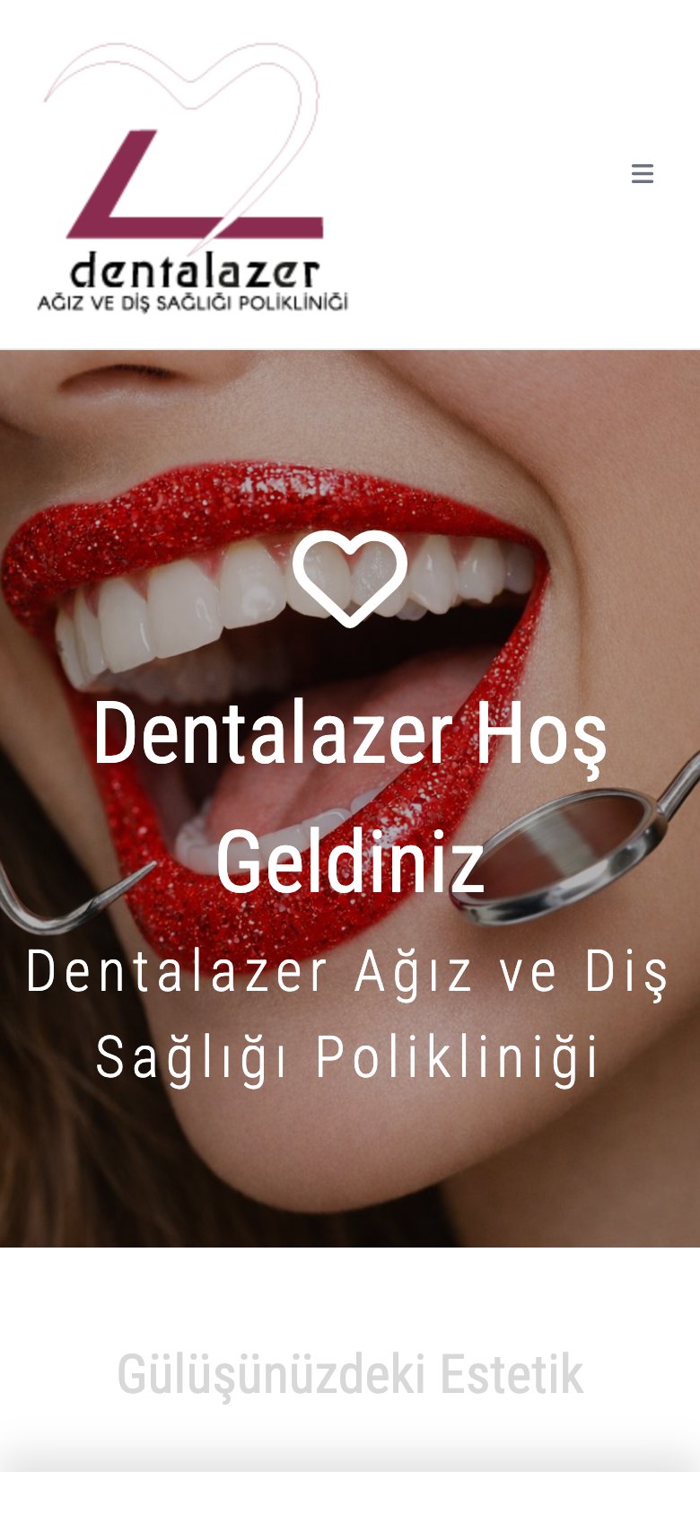 Dental Lazer — mobil görünüm