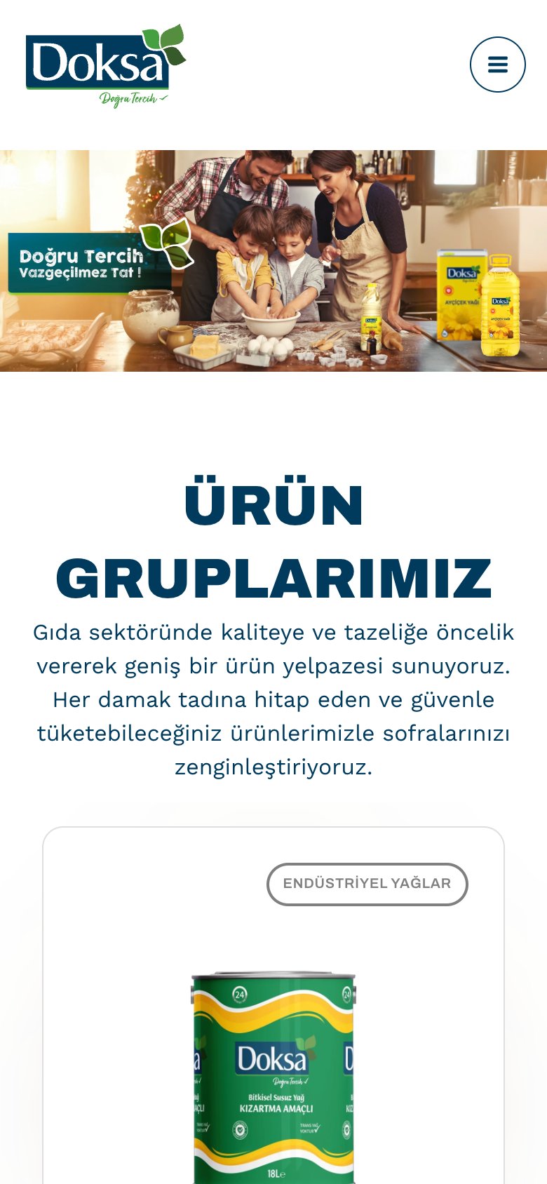 Doksa Yağ — mobil görünüm