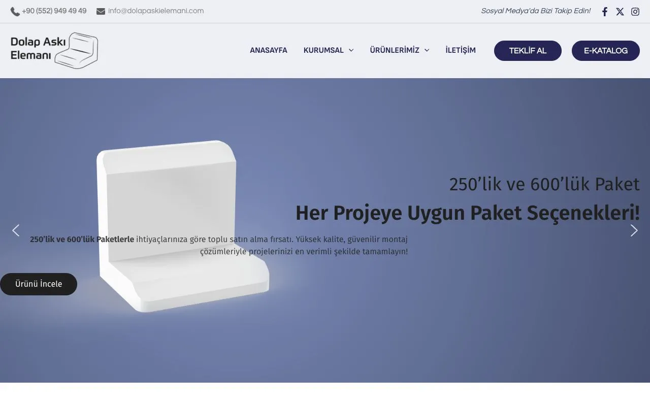 Dolap Askı Elemanı