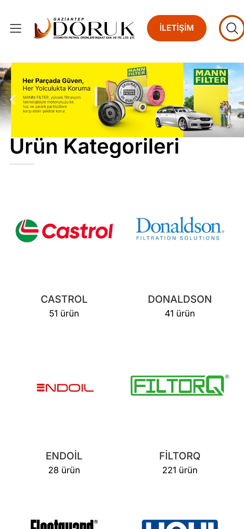 Doruk Otomotiv — mobil görünüm
