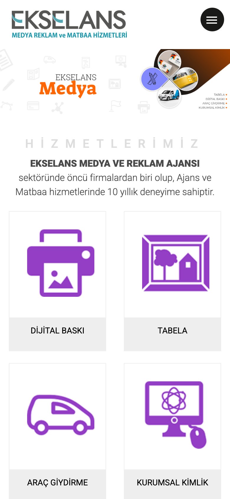 Ekselans Medya — mobil görünüm