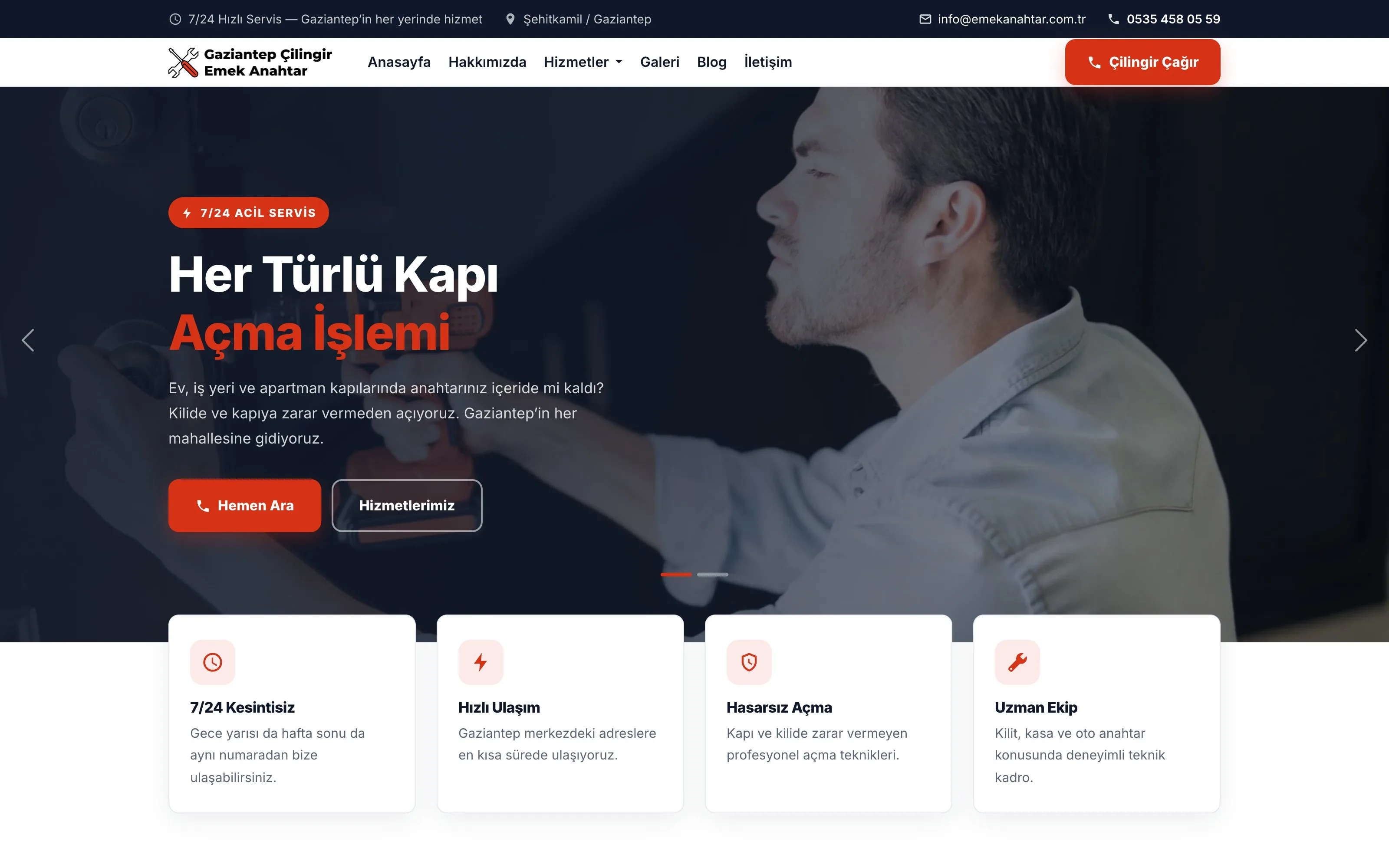 Emek Anahtar web sitesi ekran görüntüsü