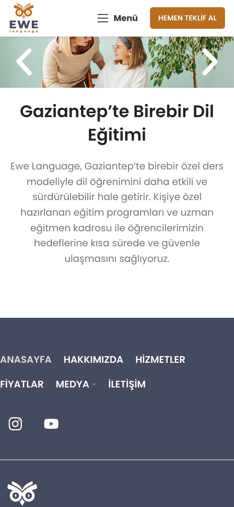 EWE Language — mobil görünüm