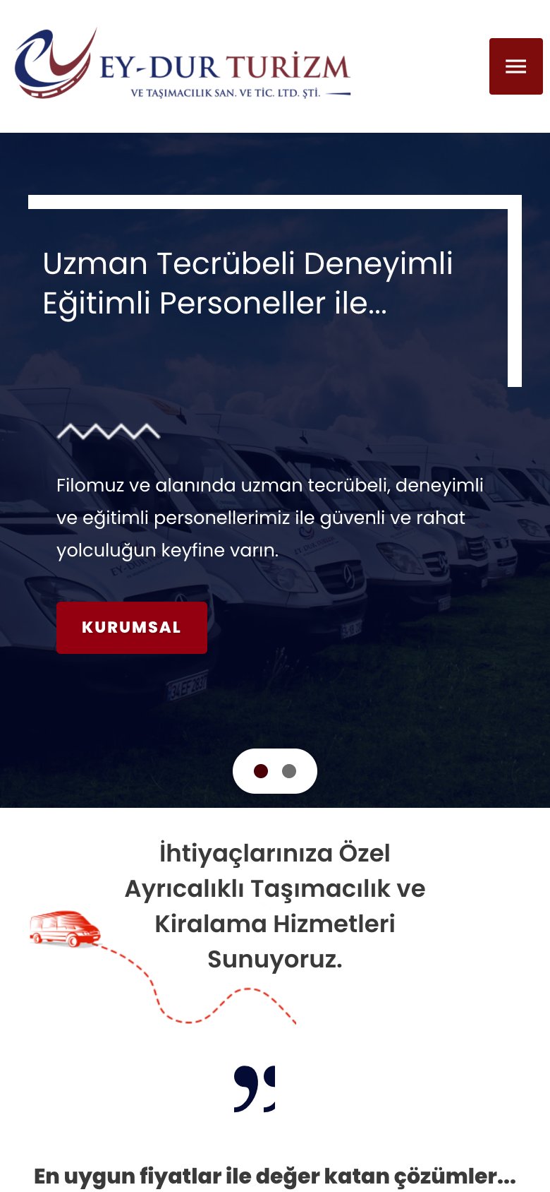 Eydur Turizm — mobil görünüm