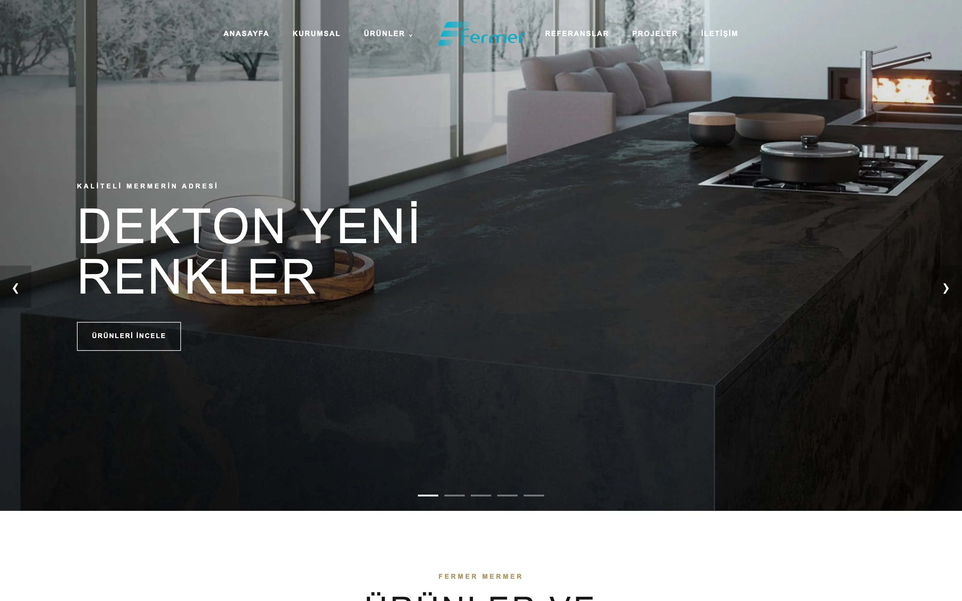Fermer web sitesi ekran görüntüsü