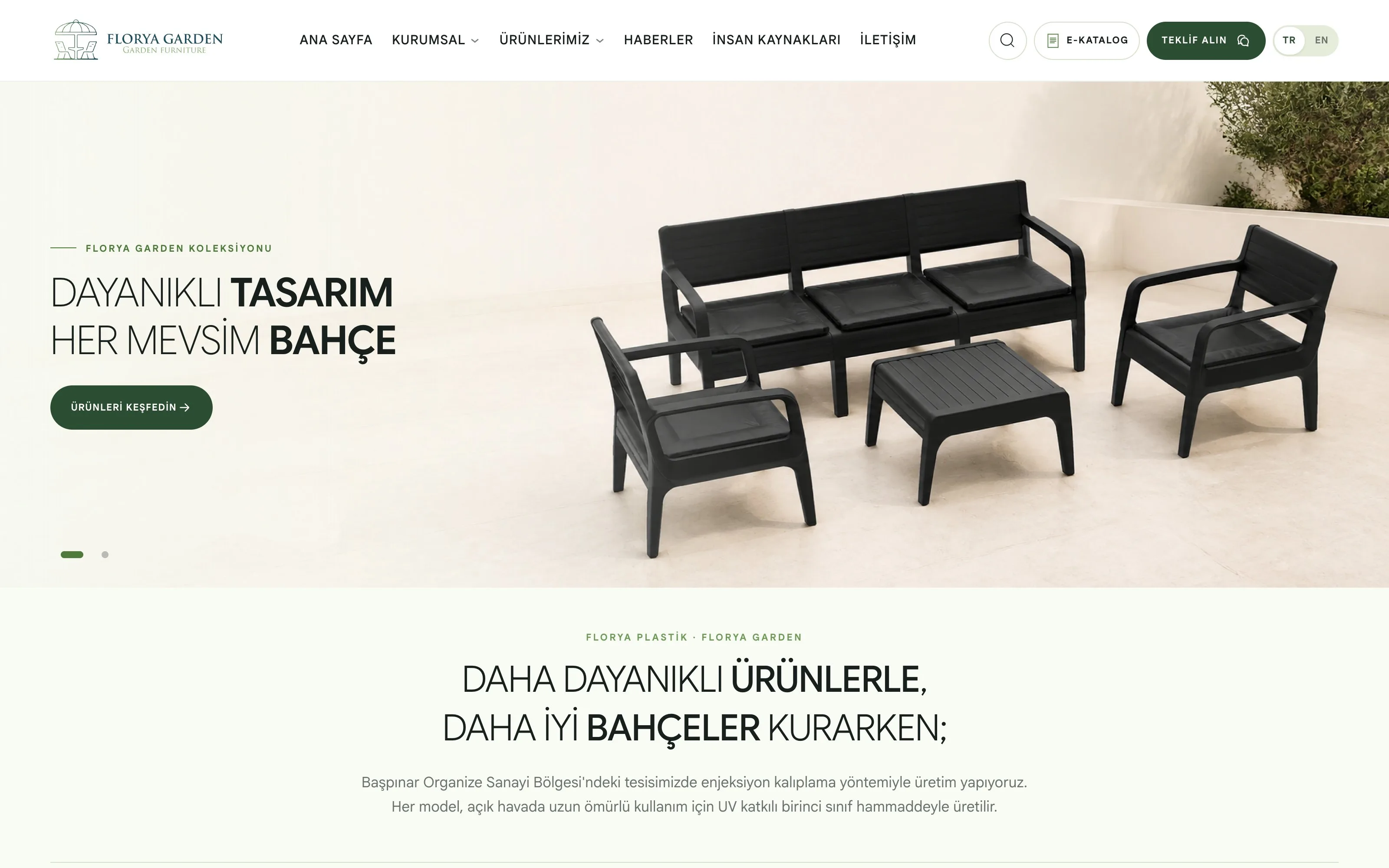Florya Plastik web sitesi ekran görüntüsü
