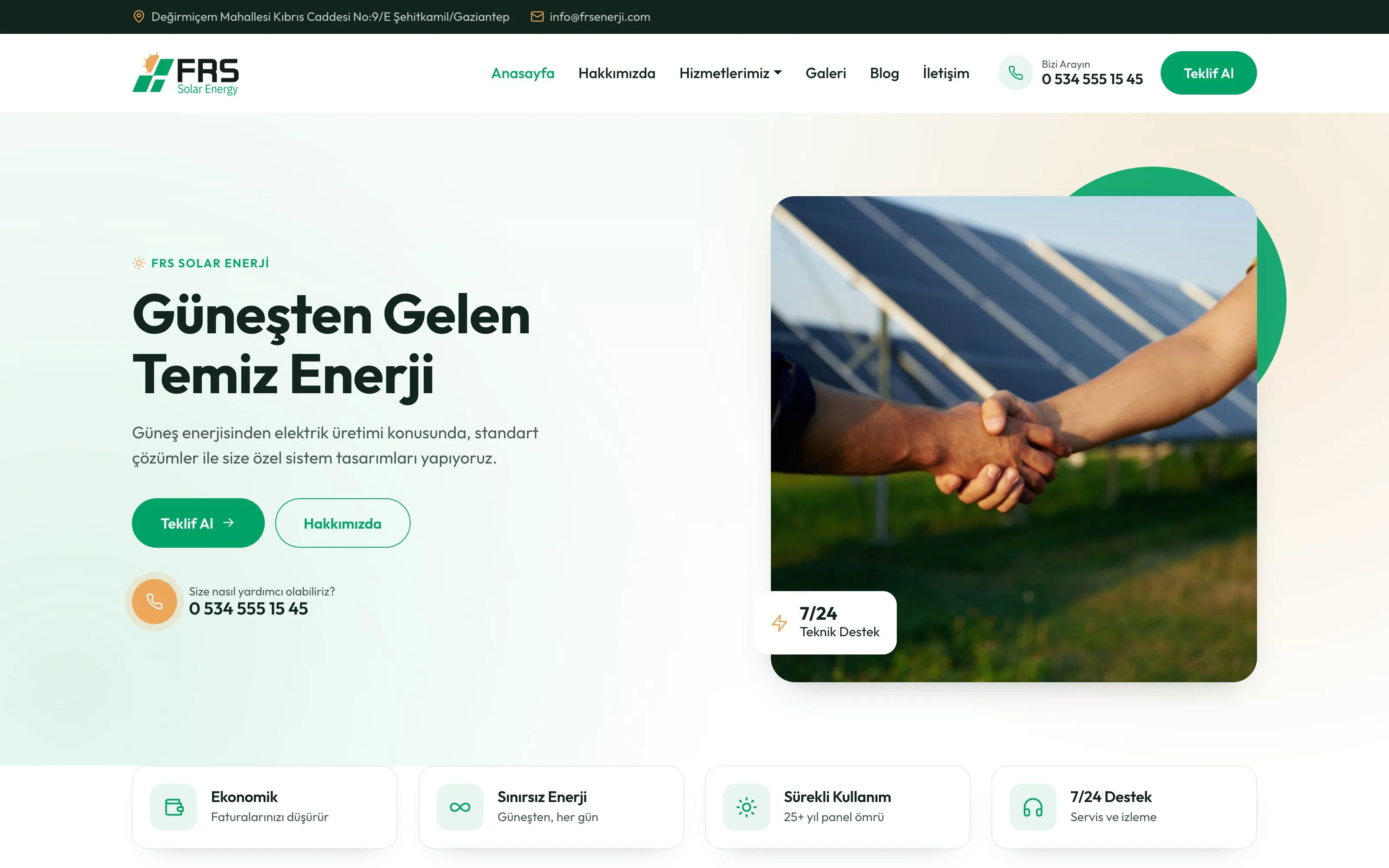 FRS Enerji web sitesi ekran görüntüsü