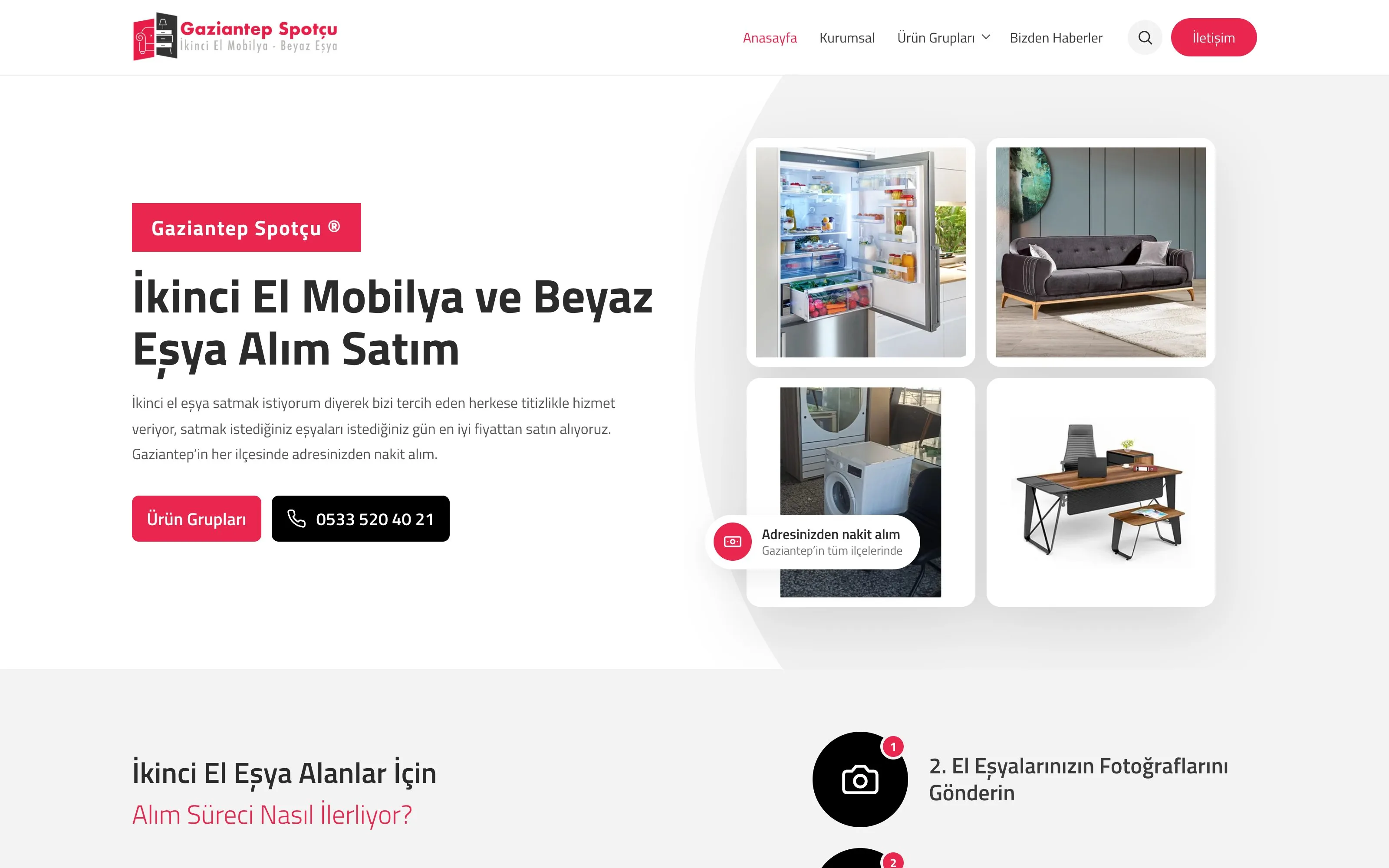Gaziantep Spotçu web sitesi ekran görüntüsü