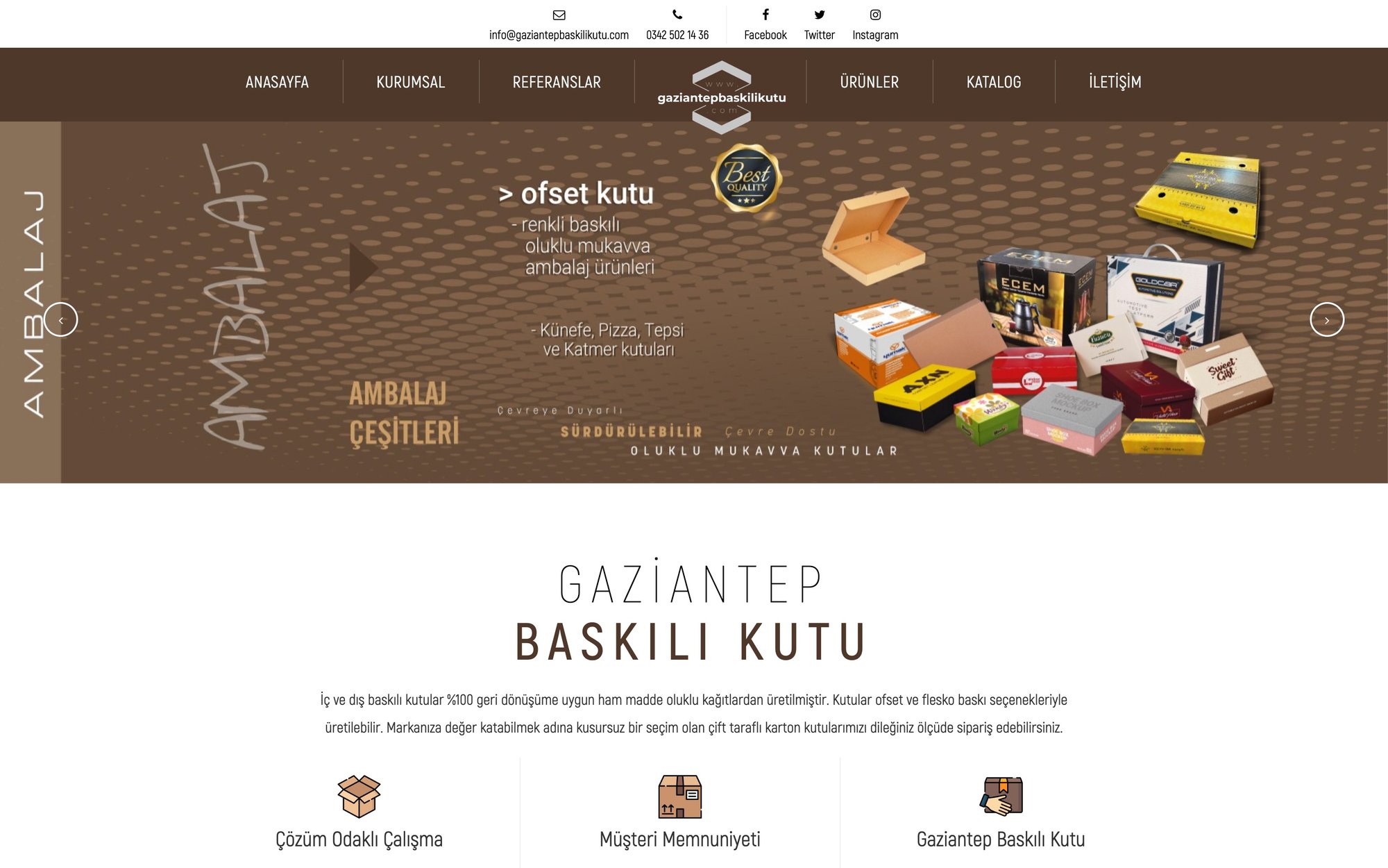 Gaziantep Baskılı Kutu