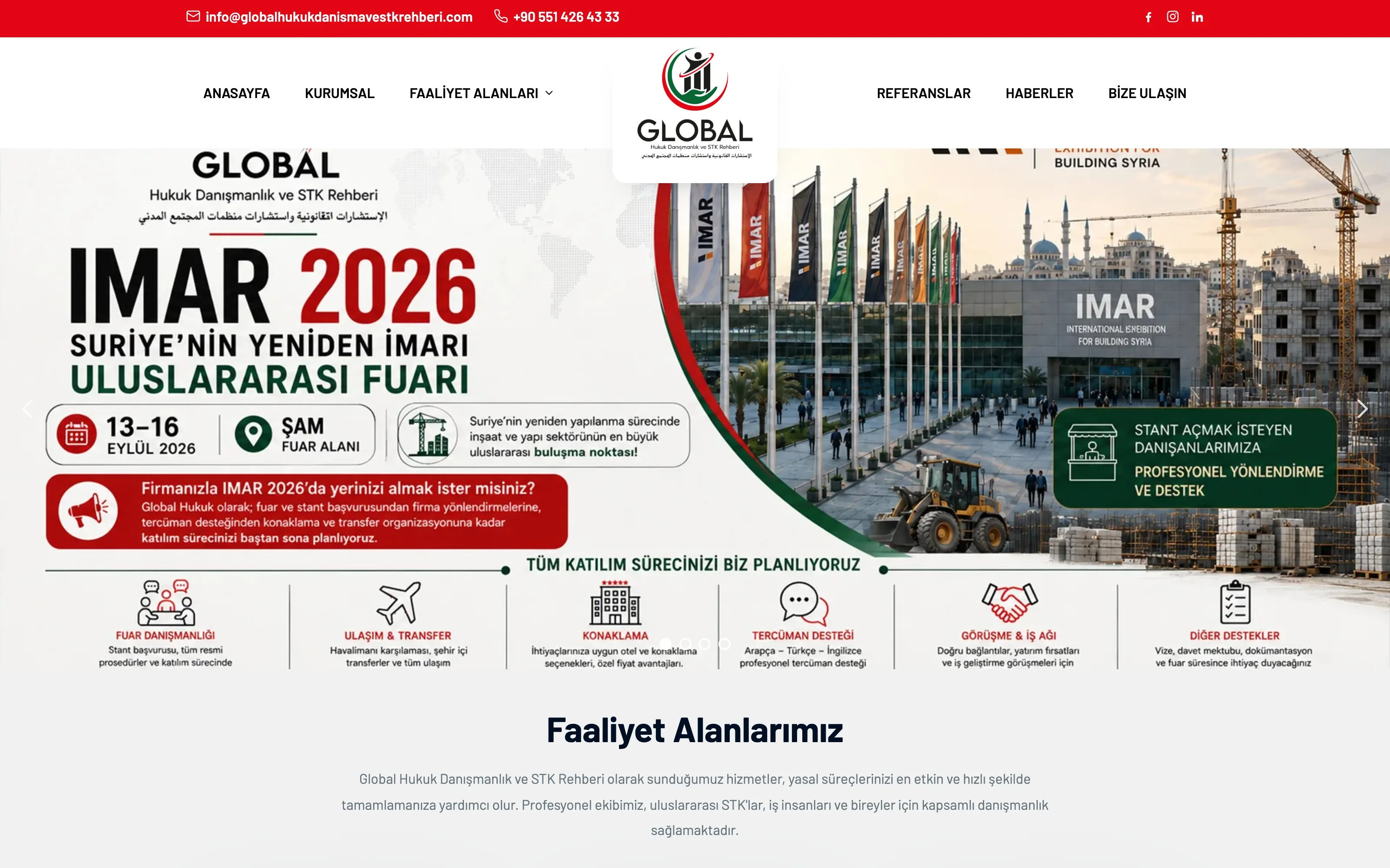 Global Hukuk Danışma ve STK Rehberi web sitesi ekran görüntüsü