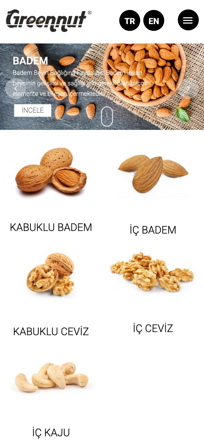 Green Nut — mobil görünüm