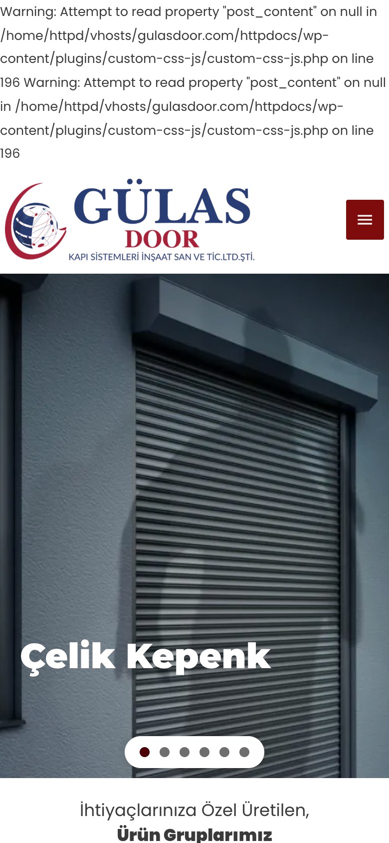 Gülaş Door — mobil görünüm