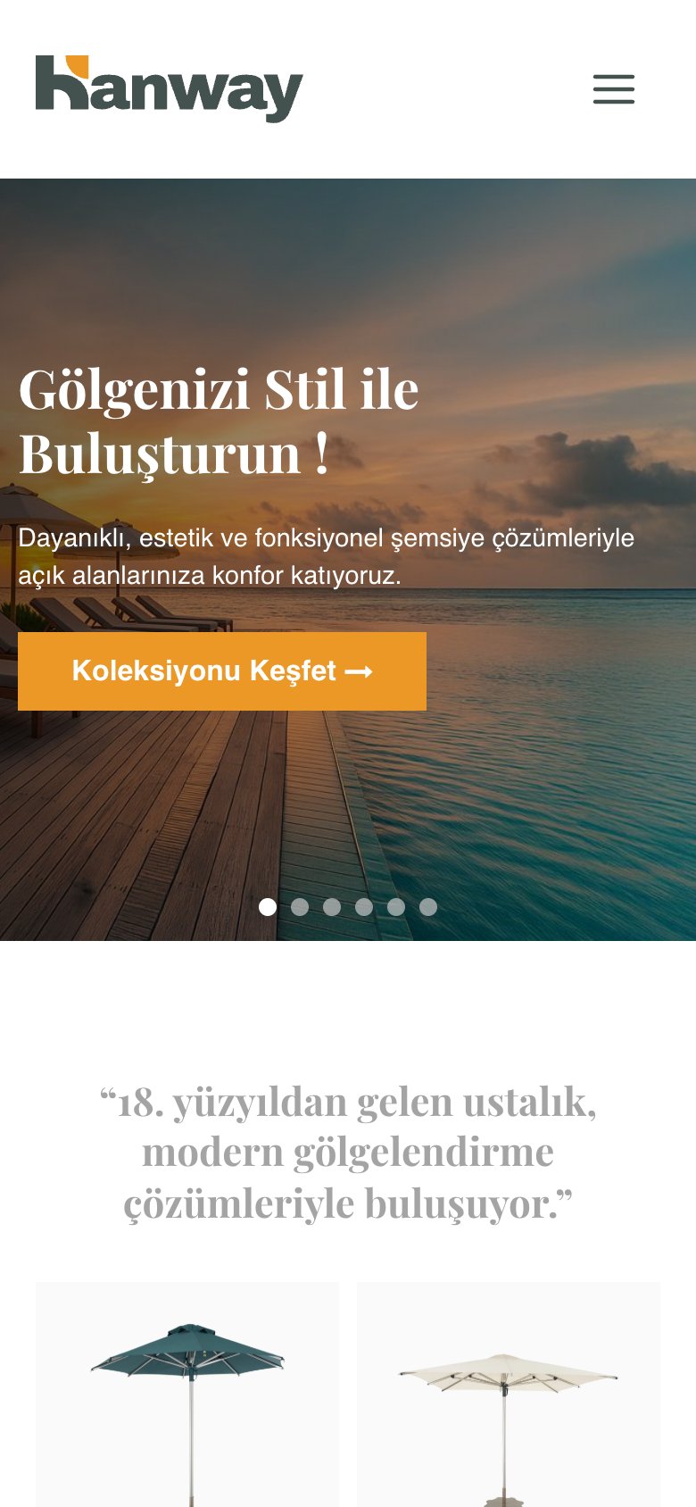 Hanway — mobil görünüm
