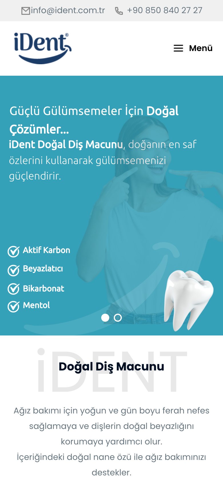 İdent — mobil görünüm