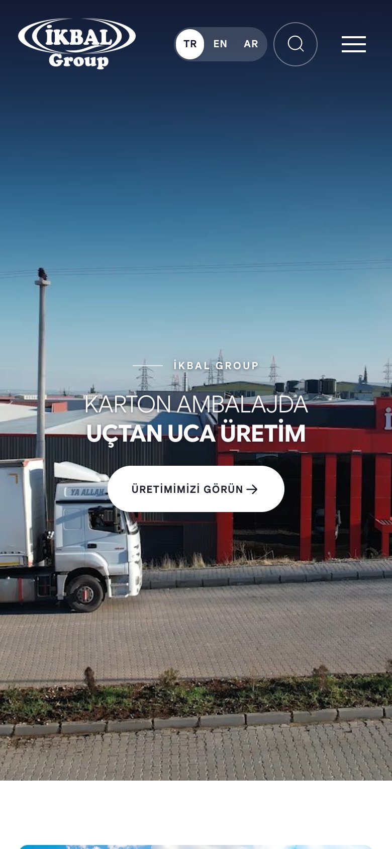 İkbal Ambalaj — mobil görünüm