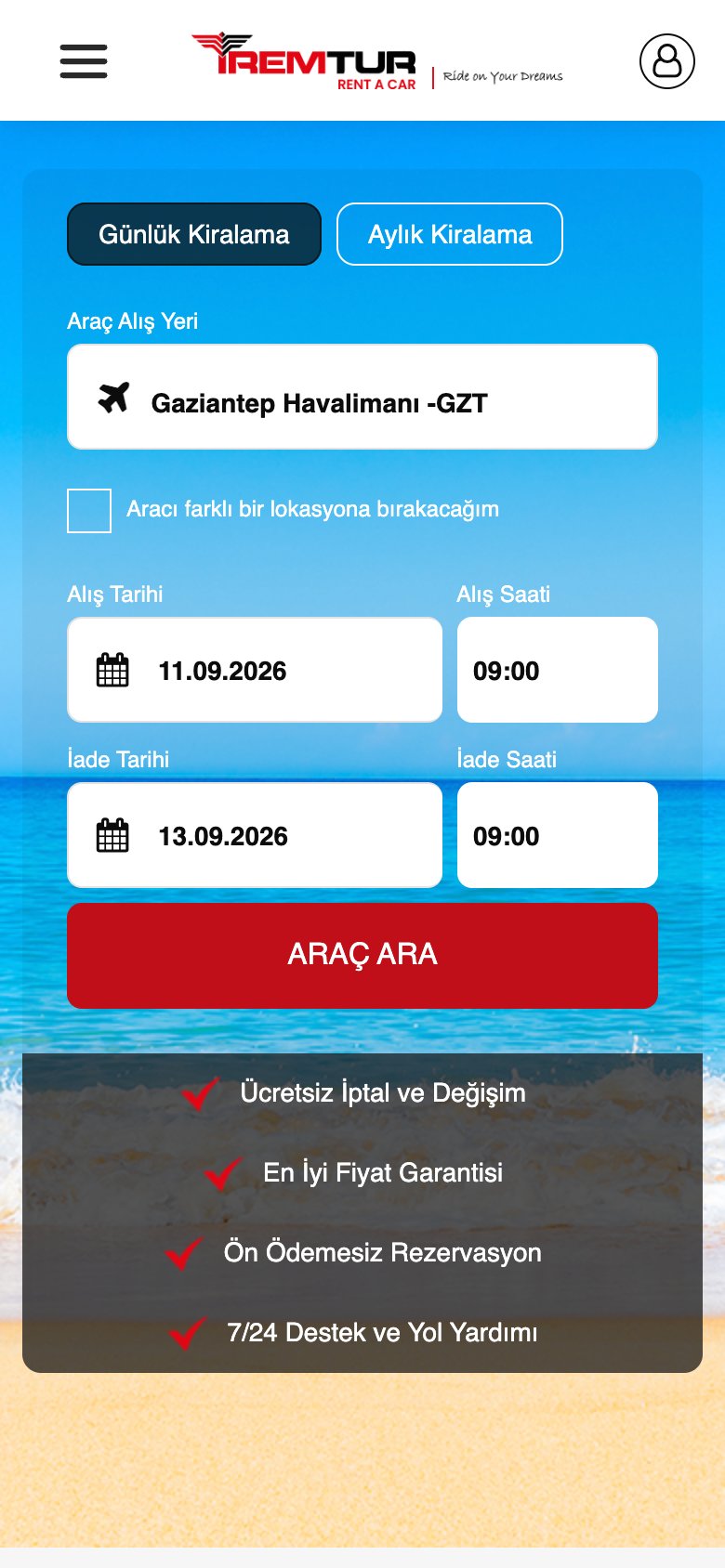 İremtur Airport — mobil görünüm