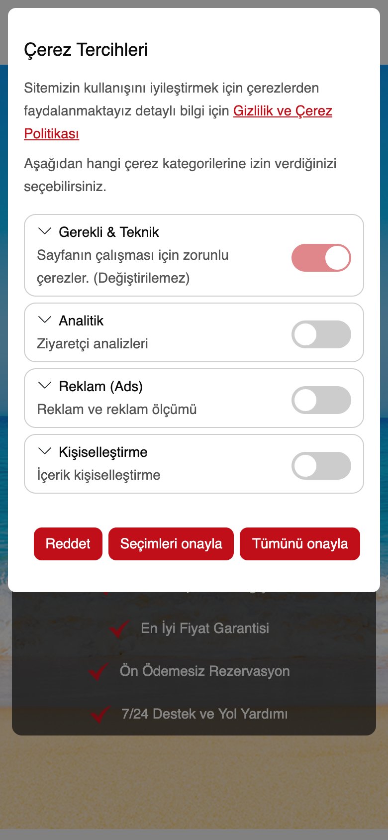 İremtur Oto Kiralama — mobil görünüm