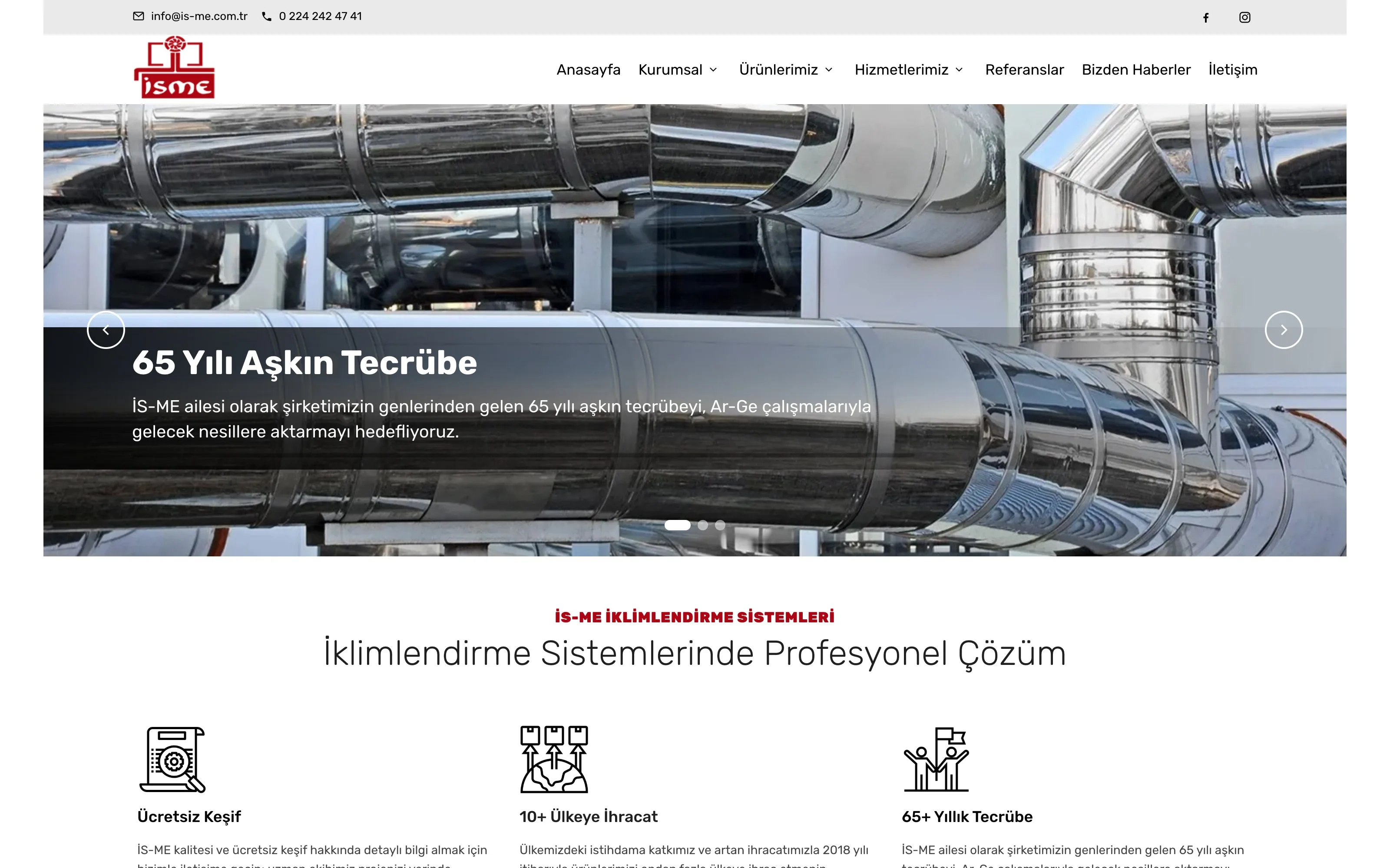 IS-ME web sitesi ekran görüntüsü