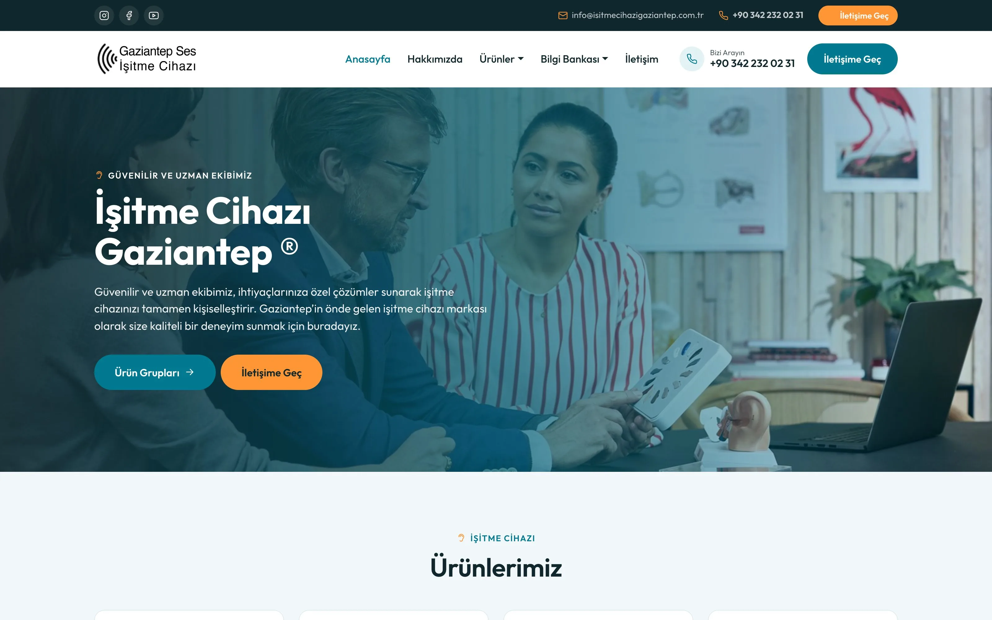İşitme Cihazı Gaziantep web sitesi ekran görüntüsü