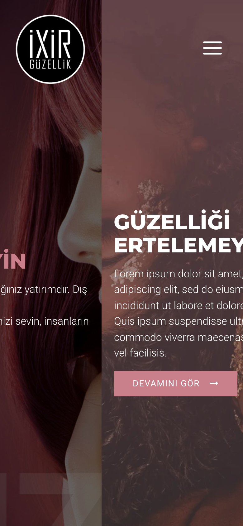 Ixir Güzellik — mobil görünüm