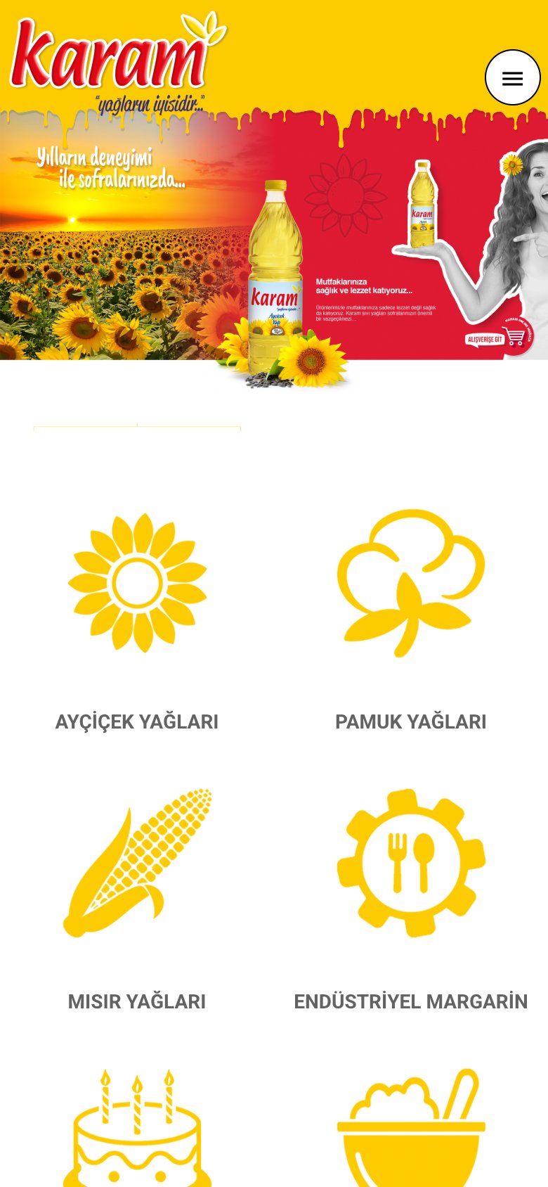 Karam Yağ — mobil görünüm