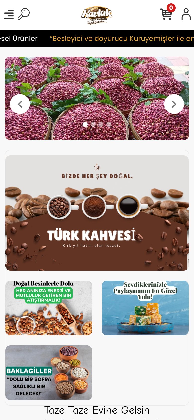 Kavlak Kuruyemiş — mobil görünüm
