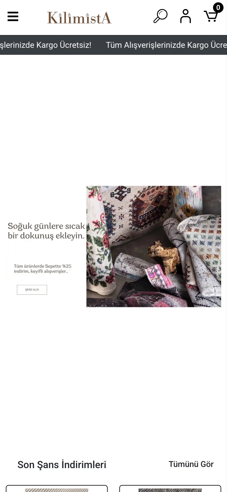 Kilimista — mobil görünüm