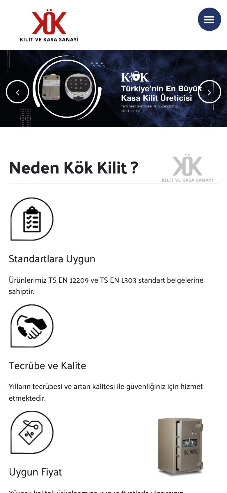 Kök Kilit — mobil görünüm