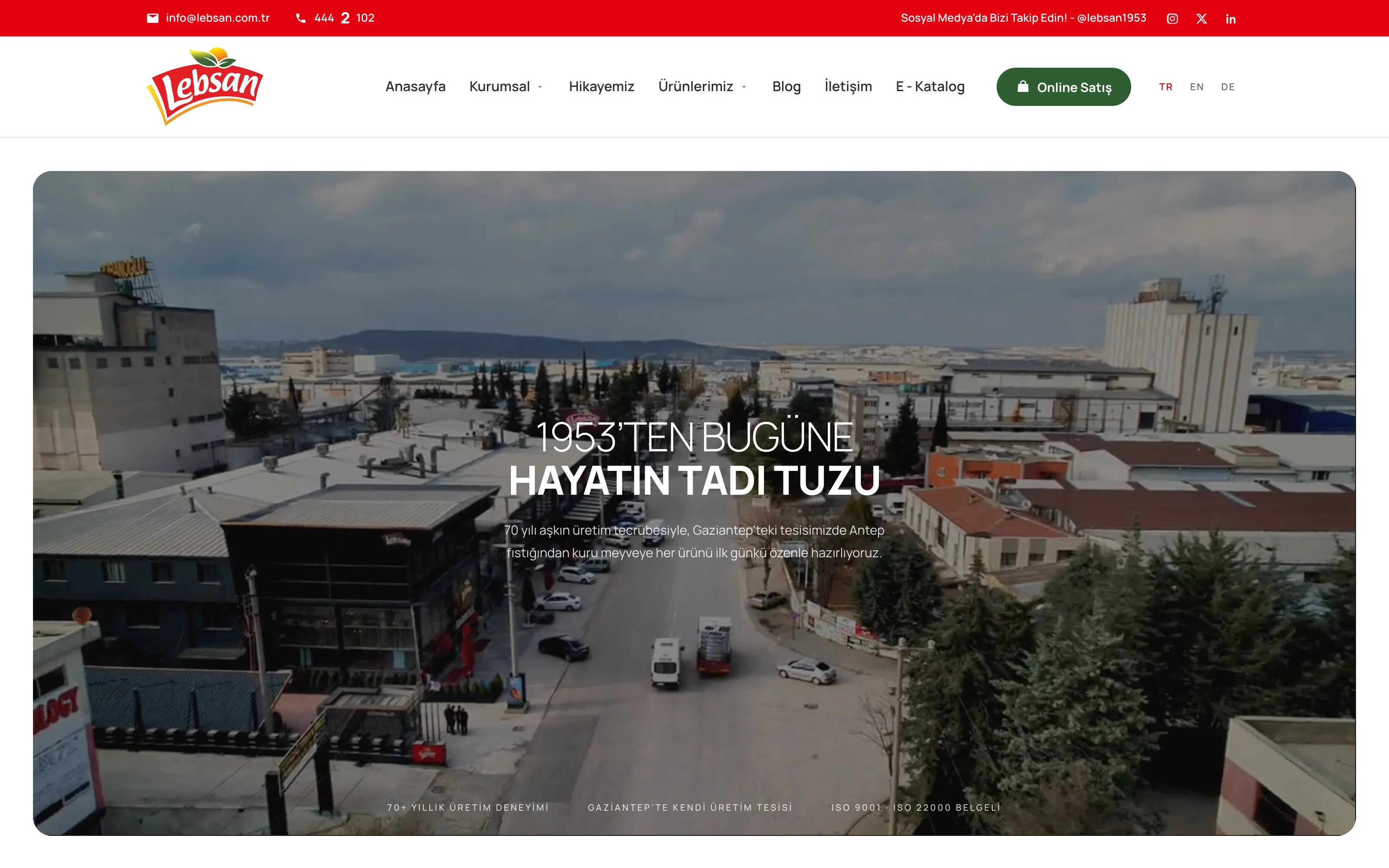 Lebsan web sitesi ekran görüntüsü