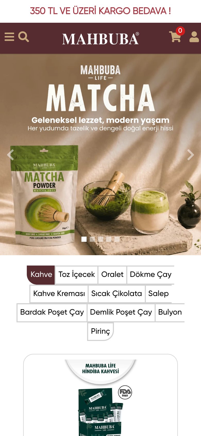 Mahbuba Market — mobil görünüm