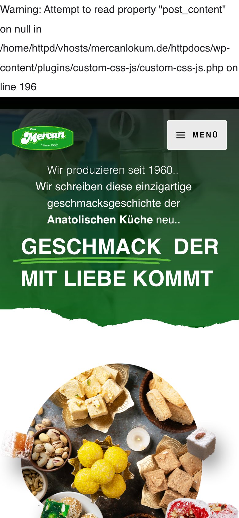 Mercan Lokum — mobil görünüm